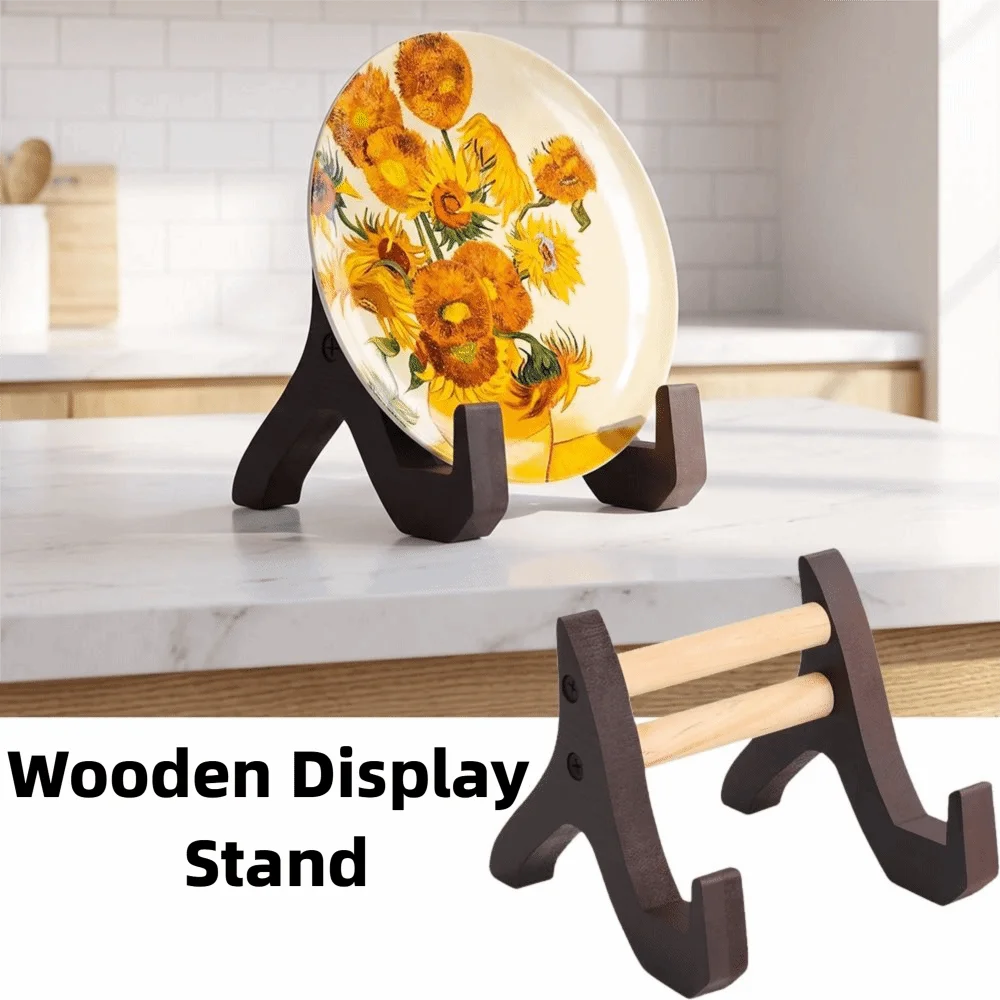 Non-slip Wooden Display Stand Multifunctional Stable Photo Frame Display Rack Easy To Install Decorative Tabletop Display Holder