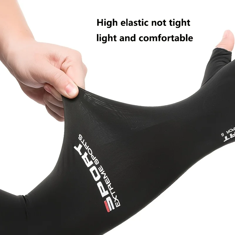 الأشعة فوق البنفسجية حماية الدراجات الذراع يغطي تنفس التجفيف السريع الأكمام المضادة للانزلاق الحرير الجليد أكمام أذرع تبريد الرجال النساء الرياضة واقي للذراع