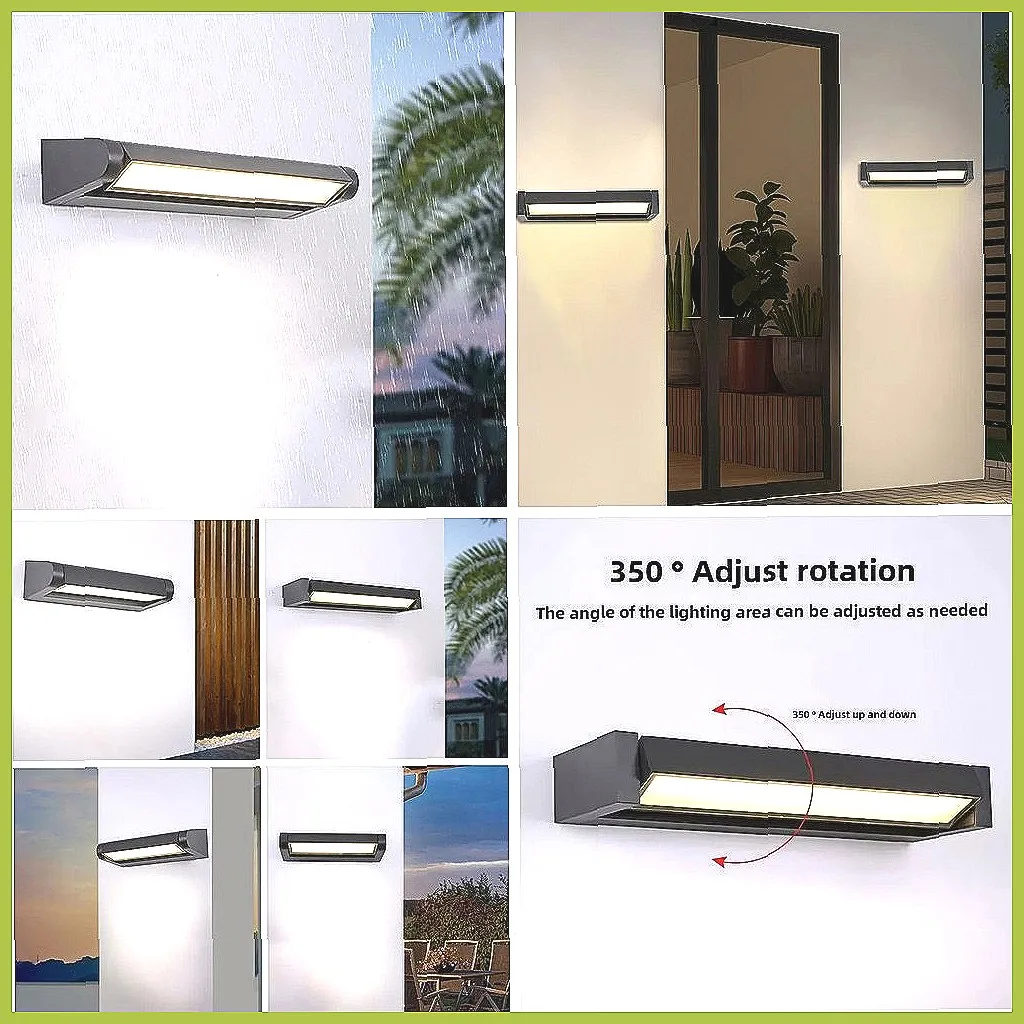 

Chillgio Outdoor LED Wall Light, 350° Adjustable Angle Waterproof Aluminium Lamp for Garden Porch Balcony outdoor light balcony