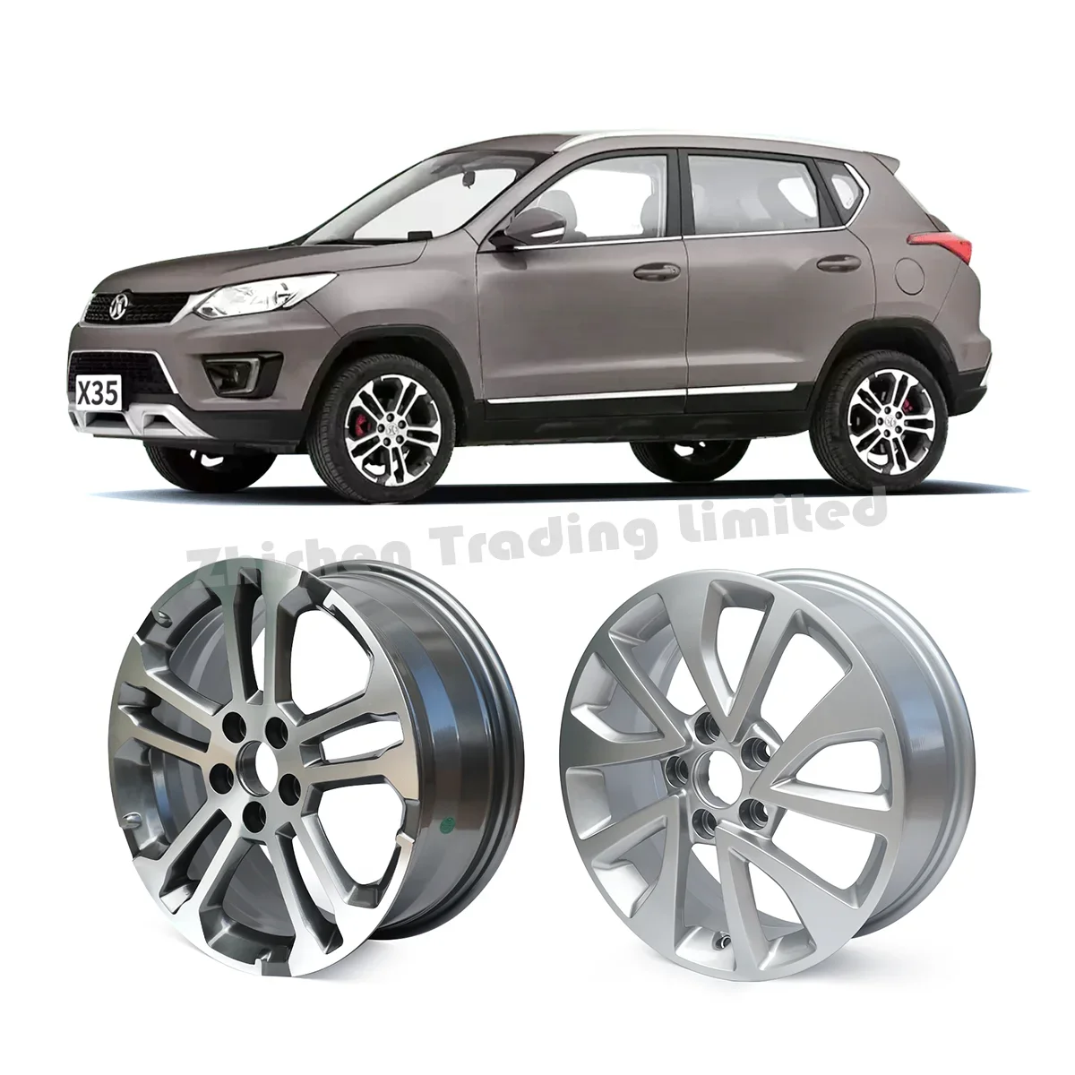 For BAIC Shenbao X35 High configuration Low Aluminum Alloy Wheel Hub Ring Pressure Forged 1716 inch