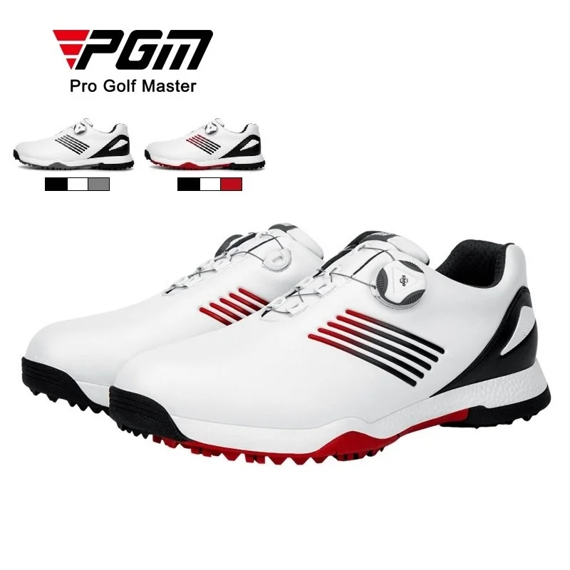 

PGM Golf Soft Cushioning Midsole Waterproof Men Sport Shoe Whit Rotate The Retractable Shoelaces and Breathable Non-slip Insoles