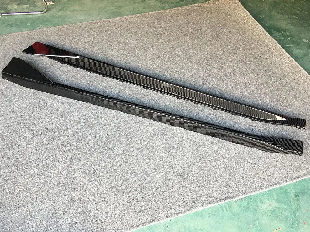 

JCYECF сухой фартук из углеродного волокна FRP, боковые юбки для BMW 4 серии G82 G83 M4 Coupe 2021 + автомобильные боковые юбки, удлинители, обвесы