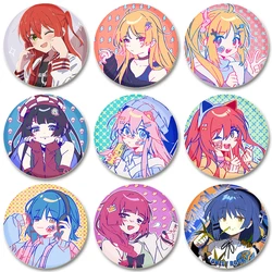 32/44/58mm Anime Bocchi The Rock Badge Cartoon Character Gotou Hitori Yamada Ryo Brooch for Clothes Backpack Decor Gifts