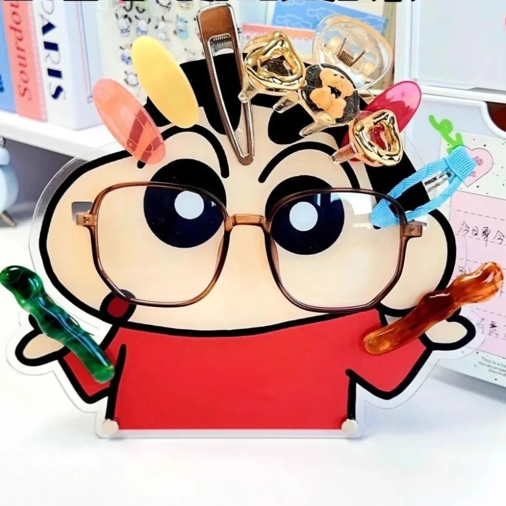

Crayon Shin-chan Acrylic Eyeglass Frame Cute Cartoon Originality Desktop Storage Decoration New Fashion Delicate Ornament Gifts