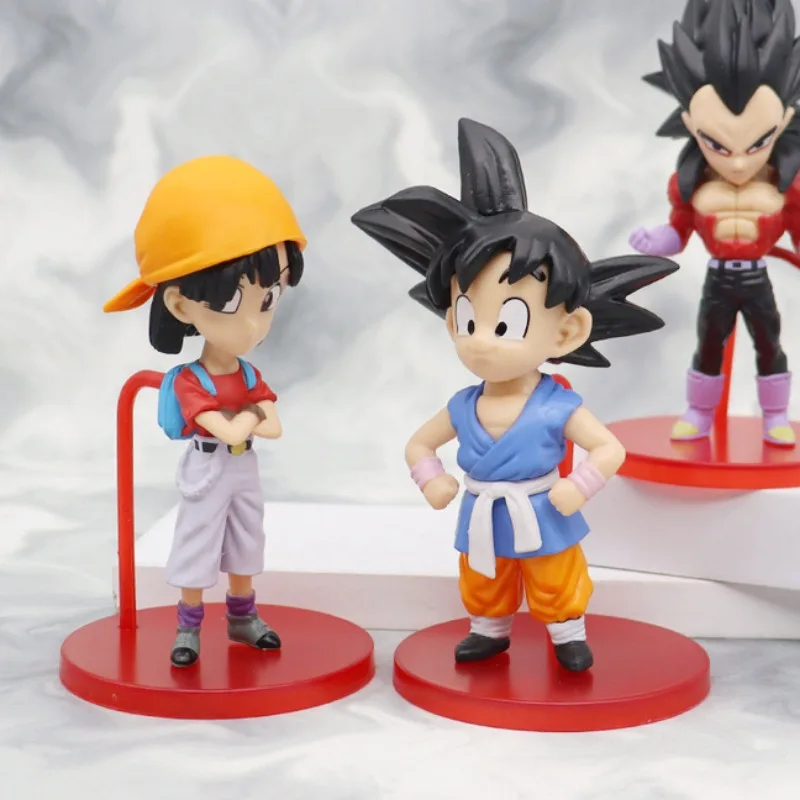 Dragon Ball anime figura d'azione Goku Vegeta Torankusu Goten torta ornamento Figurine Modello Collezione di statue Decorazione Giocattoli Regali