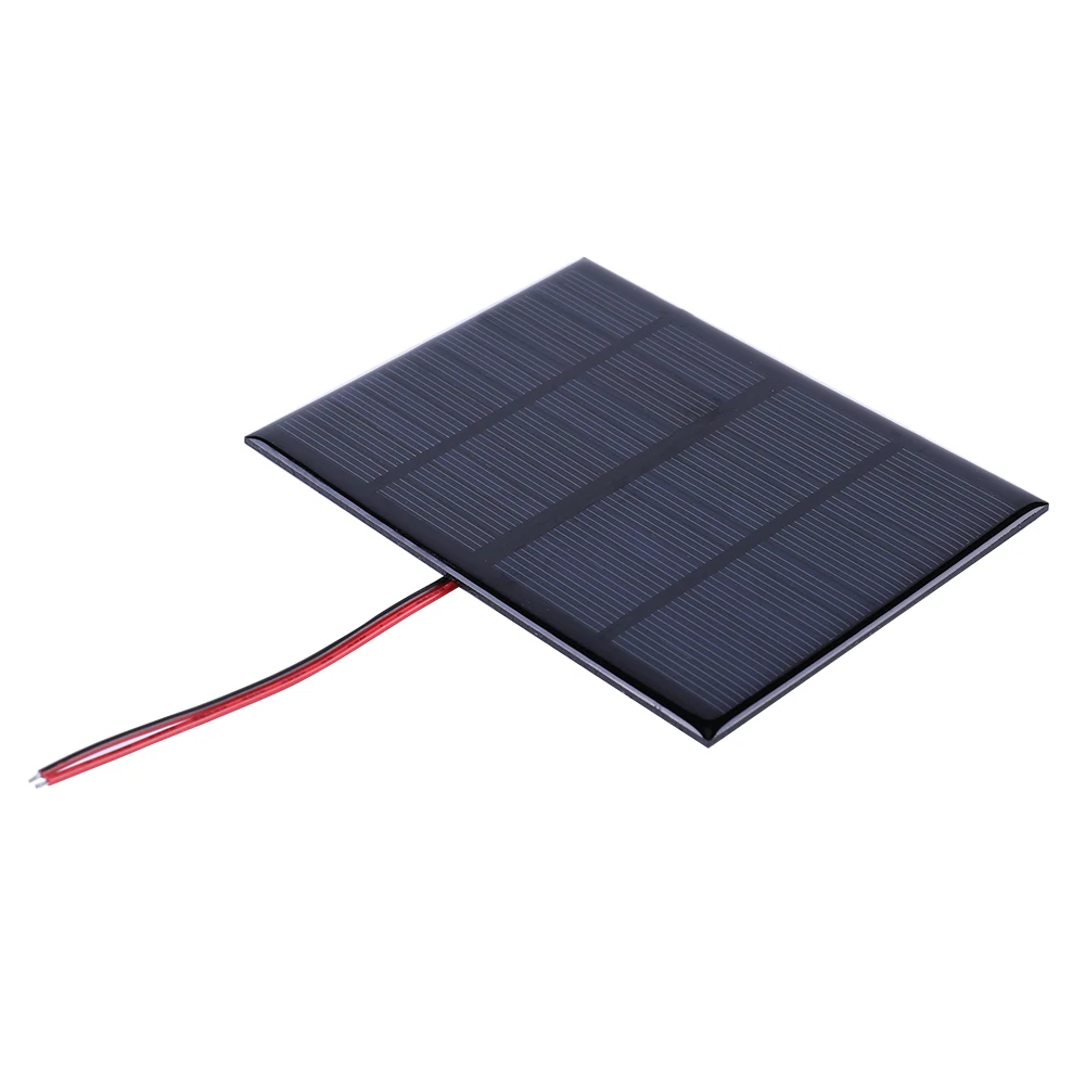3W 12V Small Solar Cell with Cable Solar Charging Panel DIY Polysilicon Solar Epoxy Cell Charger for 9-12V Battery/Mobile Phone