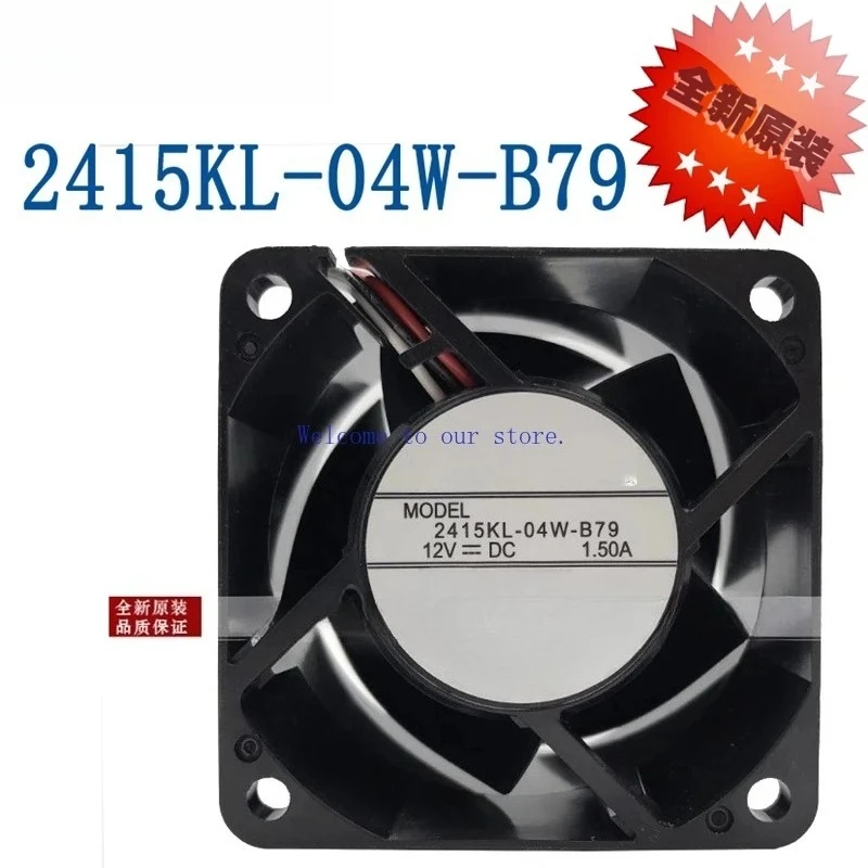 For Generic 2415KL-04W-B79 6038 DC12V 1.5A Double Ball Bearing Cooling Fan 60x60x38mm High Airflow Server Inverter Fan（WYH001)）