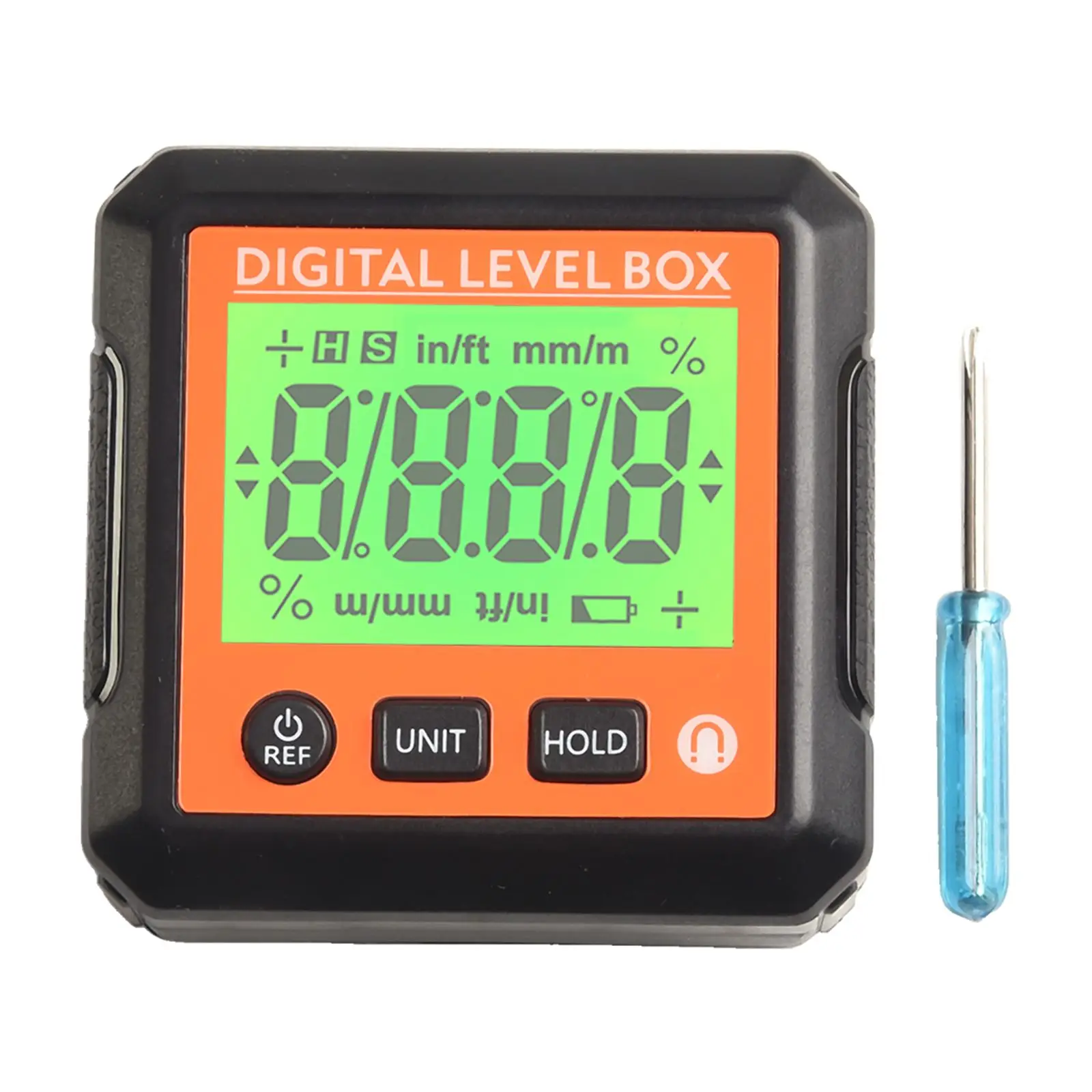 Color As Shown Inclinometer With Magnetic Base Data Lock Function Magnetic Base Relative And Absolute Measurements