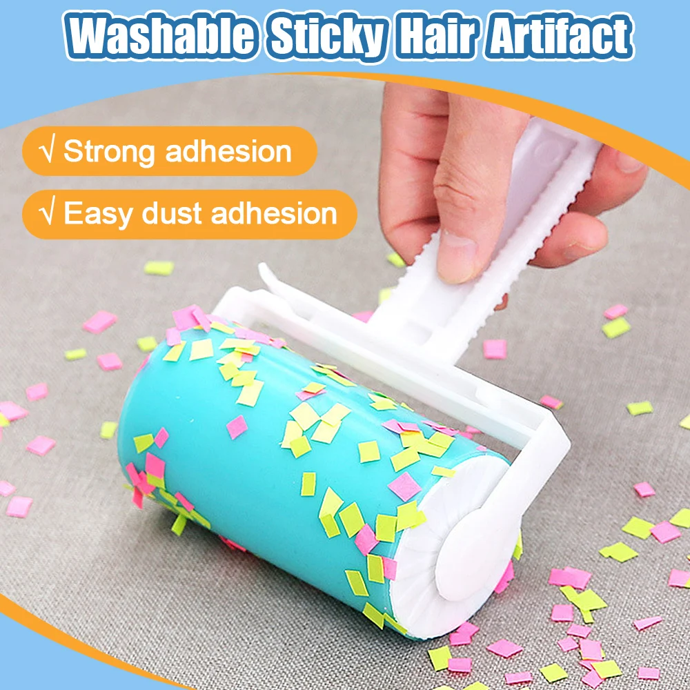 Lint Remover Washable Clothes Hair Sticky Roller Reusable Portable Pet Hair Remover Sticky Roller Carpet Sofa Home Cleaning New