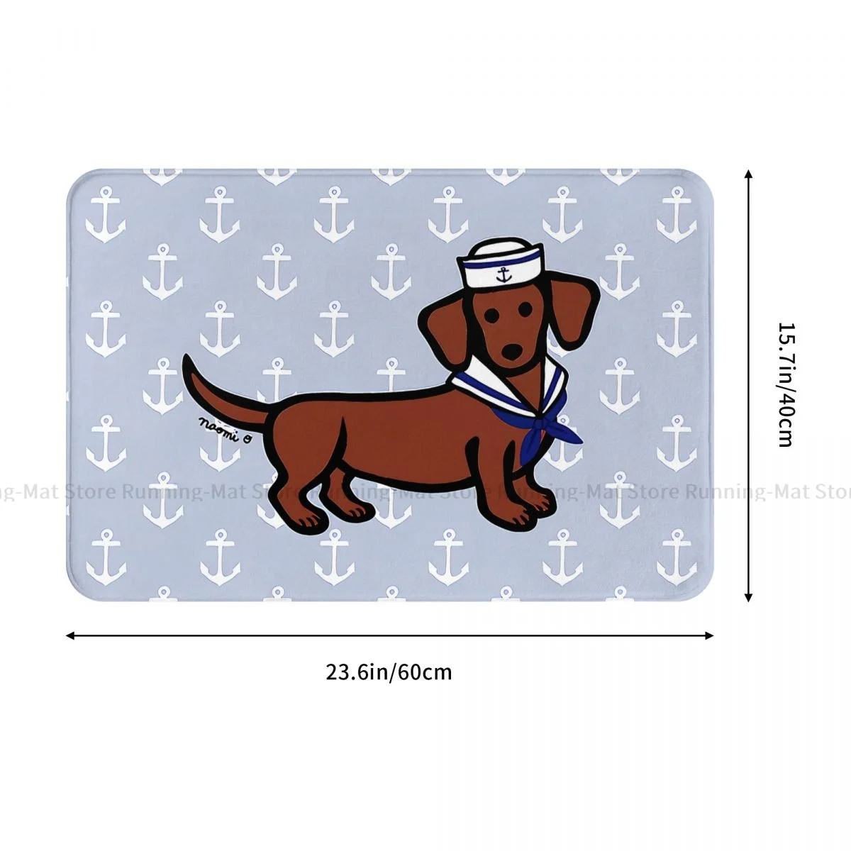 Dachshund Pet Dog Non-slip Doormat Bath Mat Red Smooth Sailor Floor Carpet Entrance Door Rug Home Decor