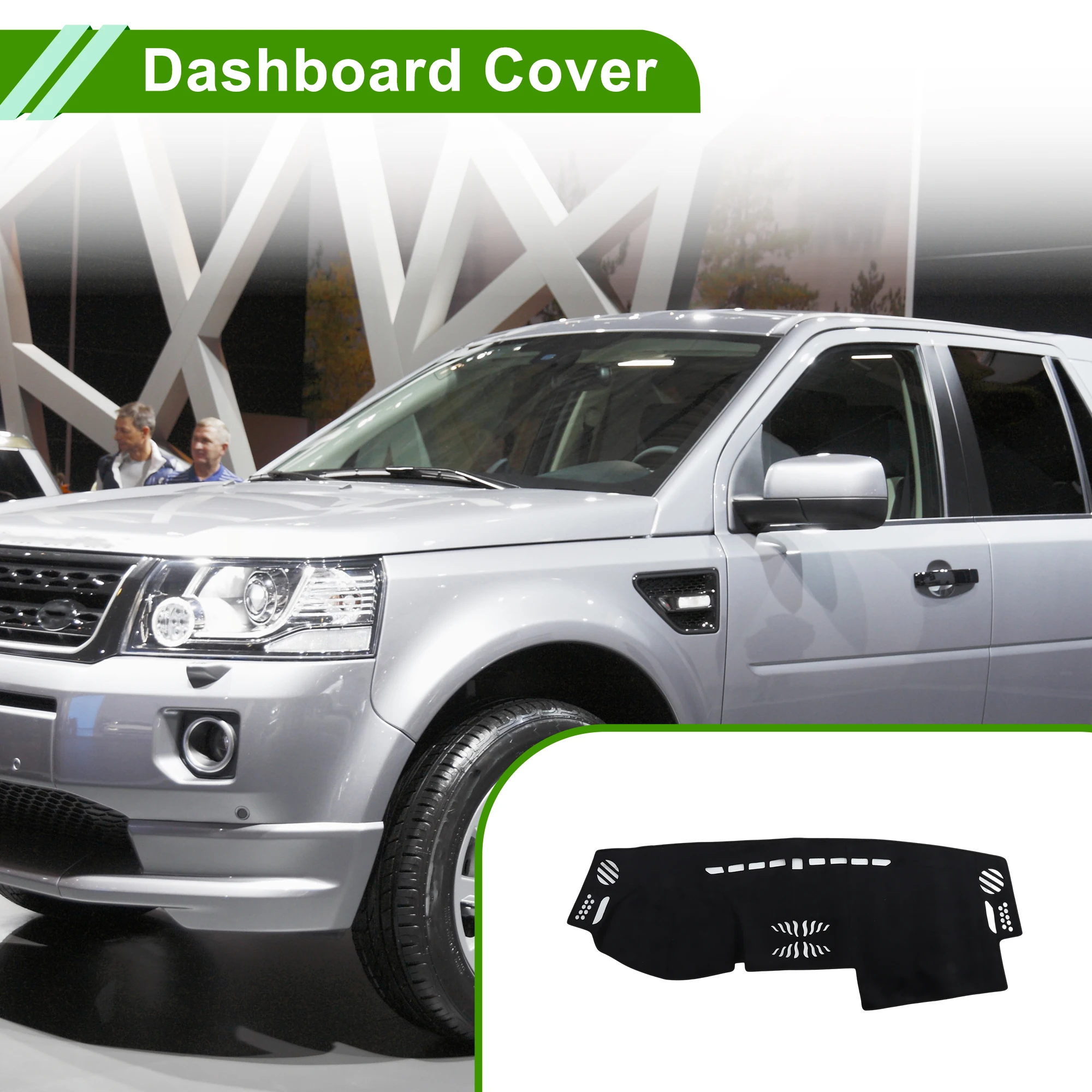 

UXCELL Dash Cover for Land Rover LR2 2007-2014 Dashboard Cover Flannel Black 1 pcs