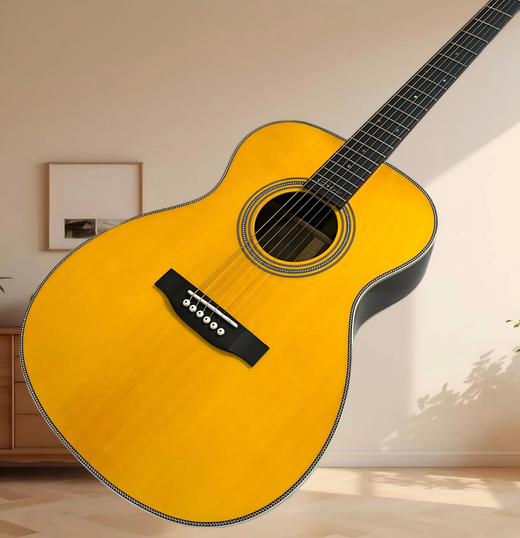 

Акустическая гитара серии 00028 с фиксированным бриджем, цельной верхней декой, 6 струн, простой и элегантный дизайн, профессиональная, бесплатная доставка