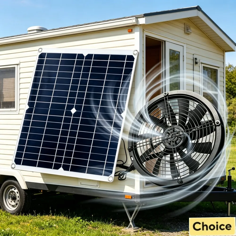 

15-25W Roof Mount Solar Exhaust Fan Kit Stable Air Vent for Outdoor Hut Greenhouse RV Top Ventilation