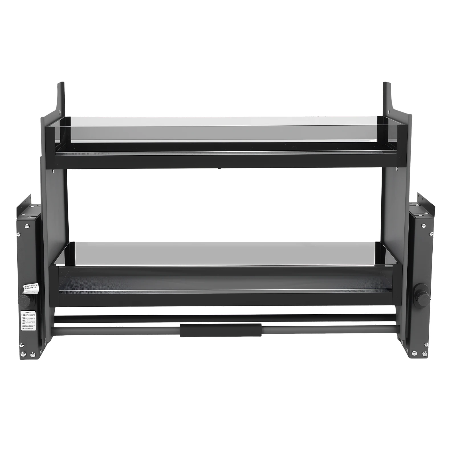 

Pull Down Shelf W/Pneumatic Damper System Wall Cabinet Upper Storage Organizer Adjustable Capacity for Spices Dishes and Bottles