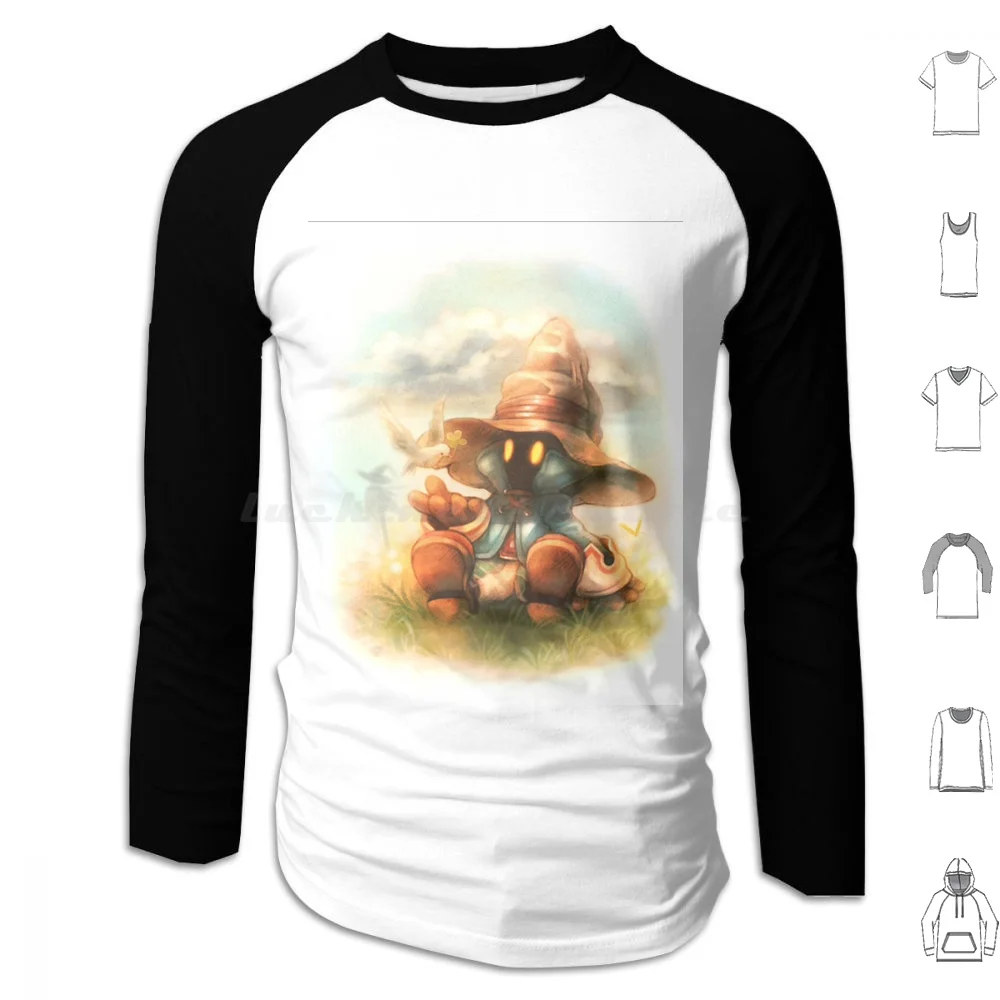 

Vivi Hoodies Long Sleeve Vivi Mage Magic Black Mage Happy Anime Manga Game Play Fantasy Final Ff9