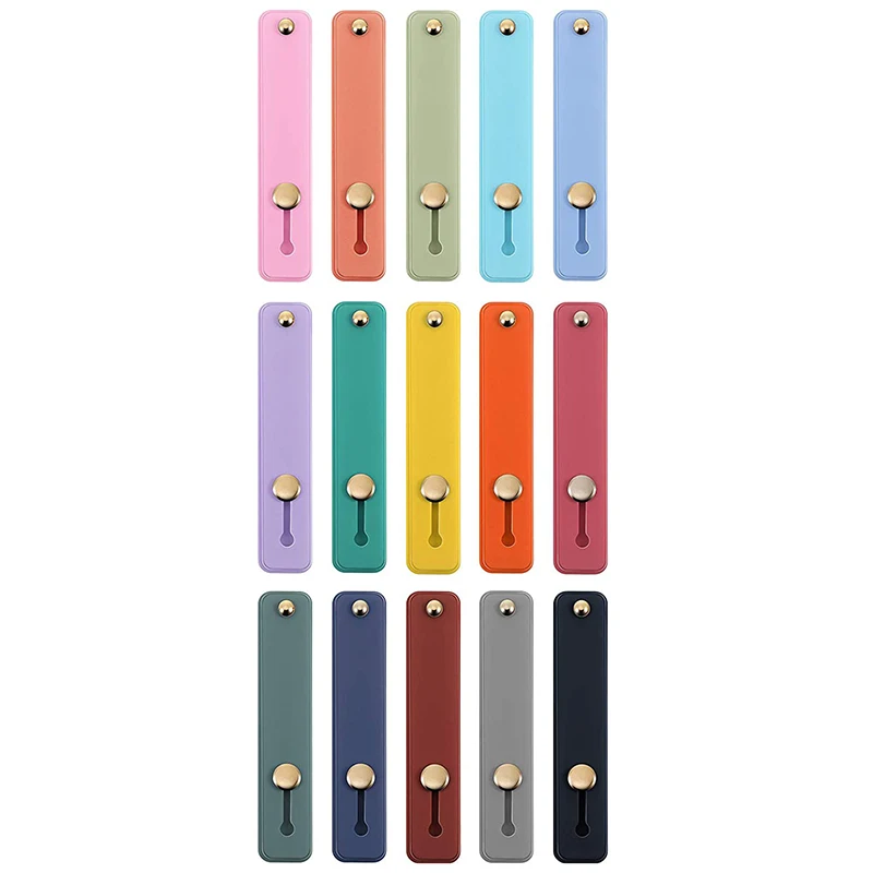 NEW-15Pcs Finger Strap Phone Holder Assorted Colors Phone Grip Holders Silicone Phone Grips Finger For Most Mobile Phones