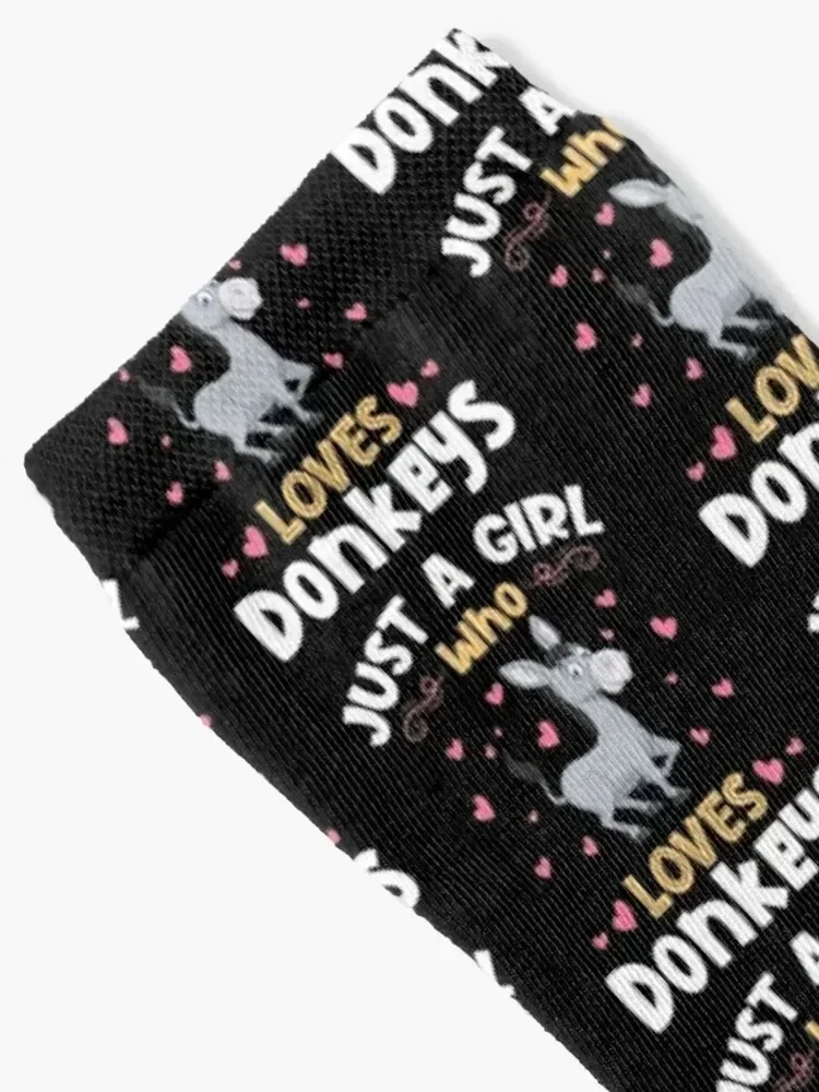 Just a Girl who Loves Donkeys Gift Socks japanese fashion FASHION Boy Child Socks Women's