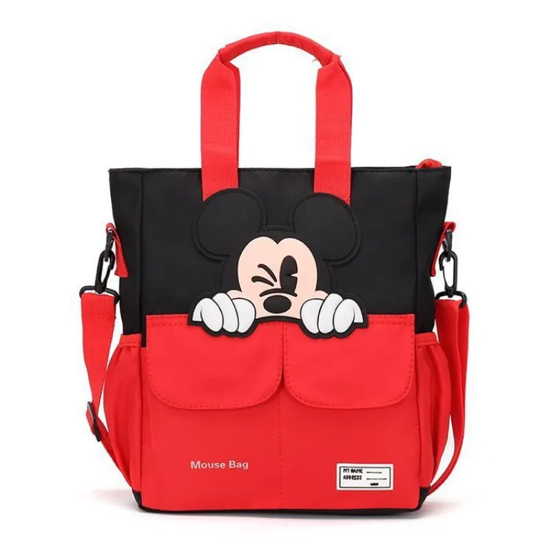 Disney Mickey Oxford torba korepetycje dla dzieci uczniowie podstawowa kreskówka torebka torba na ramię Crossbody o dużej pojemności