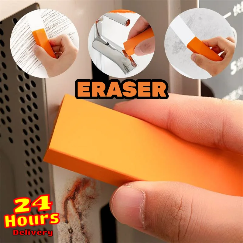 2Pcs Rust Remover Rubber Eraser Faucet Limescale Eraser Cleaning Brush Household Cleaning Kitchen Bathroom Tools Supplies