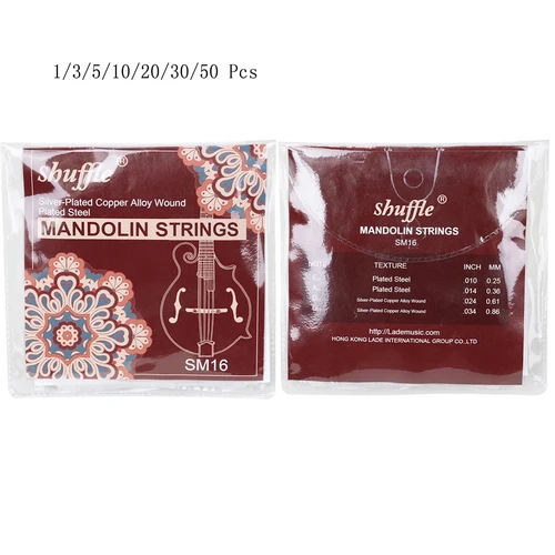 Imagen 2 del producto Cuerda de mandolina Shuffle SM16, 8 cuerdas, aleación de cobre chapada en plata, práctica profesional para principiantes, accesorio de cuerdas de mandolina