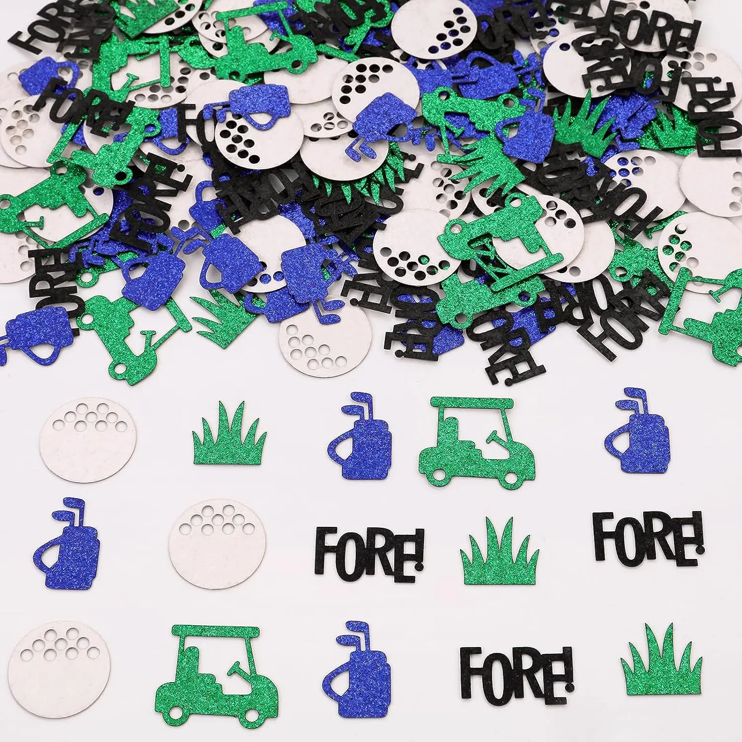 

JOYMEMO 200pcs Golf Confetti Golf 4th Birthday Party Decorations Fore Golf Confetti Golf Themed Party Table Confetti Decoration