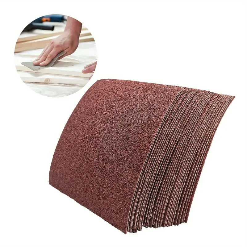 90Pcs Sanding Sheets (60Grit, 120Grit, 240Grit, 30pcs Each), Compatible with Palm Sanders/Hand Sanding Blocks, Suitable for Woodworking, Metal, Primer, Automotive Paint, Detail Polishing