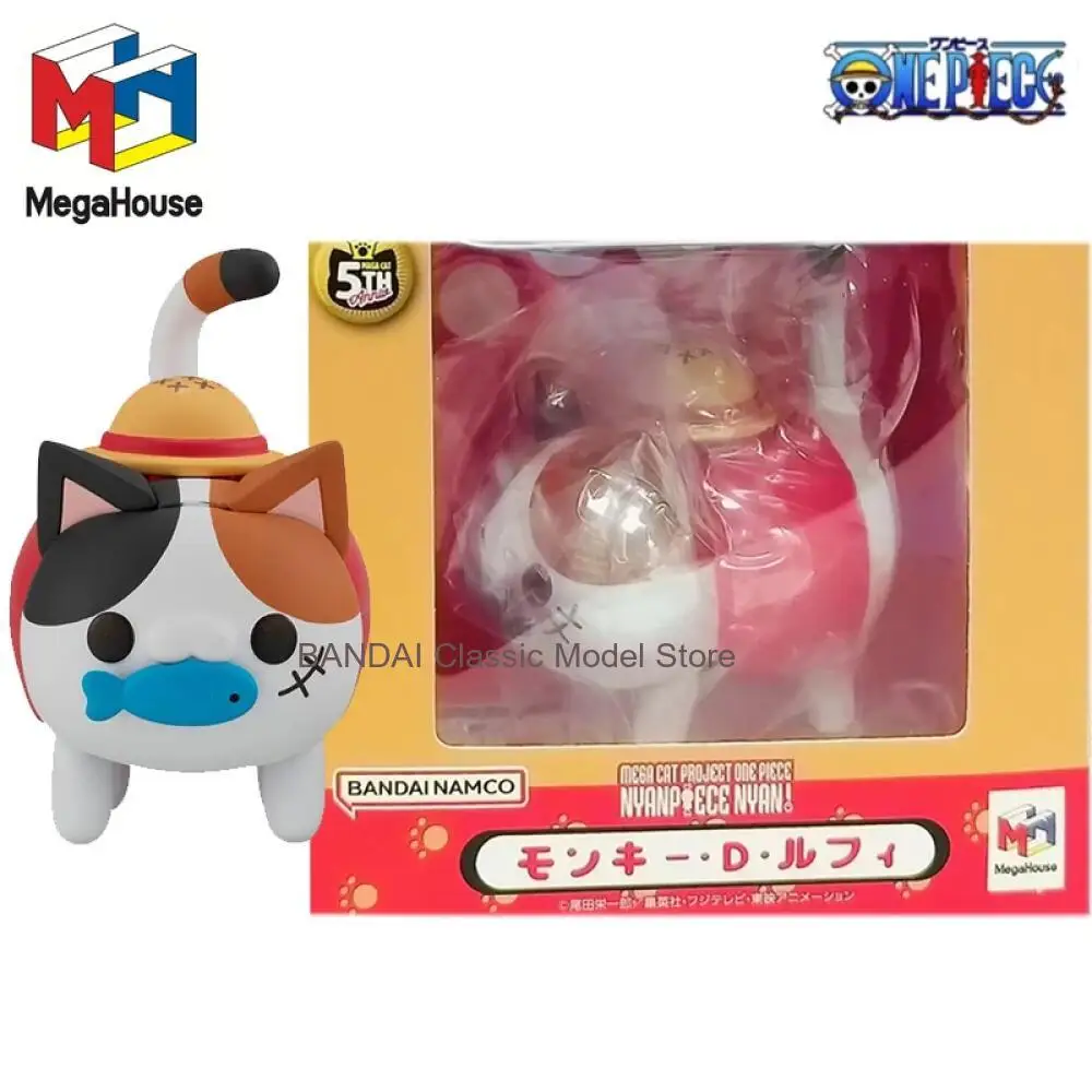 

MegaHouse Original MEGA CAT PROJECT One Piece NYAN PIECE NYAN! Monkey D. Luffy Anime Action Figures Toys For Kids Gift Model
