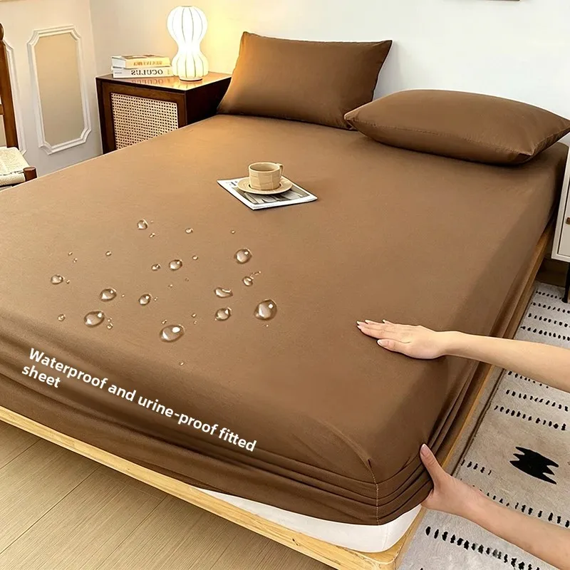

2026 New Model Comfortable TPU Waterproof Urine-Resistant Bed Cover Skin-friendly and Breathable Plain-colored Mattress Cover