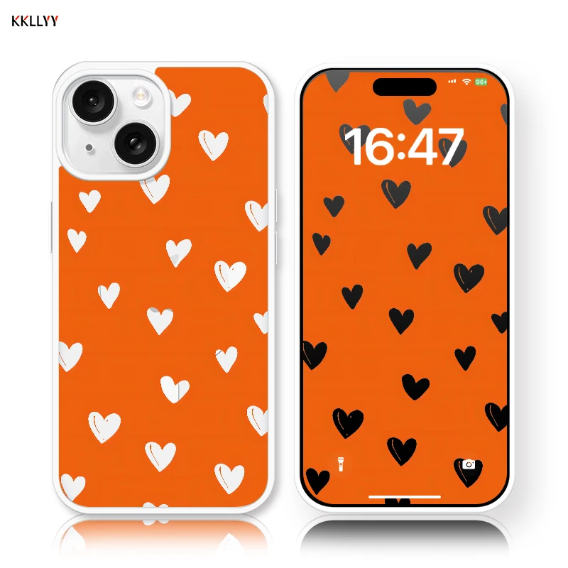 

Акриловый магнитный чехол для телефона iPhone 16E/15/14/13 Pro Max/12/XR, чехол для телефона с принтом, противоударный чехол с изображением сердца, праздничные подарки