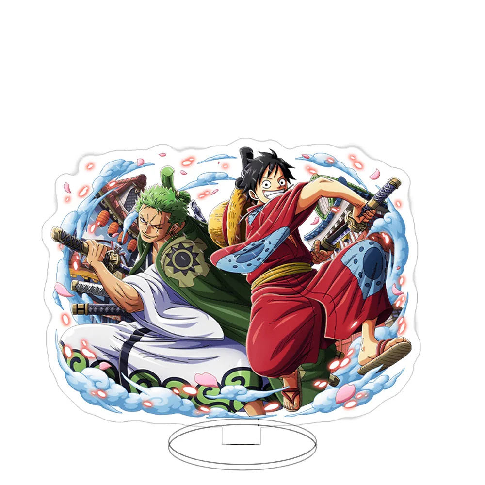 One Piece Acrylic Stand Luffy Zoro Ace Usopp Boa Buggy Edward Robin Anime Action Figures 16cm 3D Model Toys Decor Toys For Kid