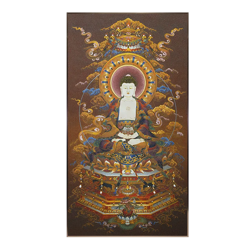 

Cloisonné enamel painting, one of the three treasures of Thangka, decorative painting, hallway hanging painting