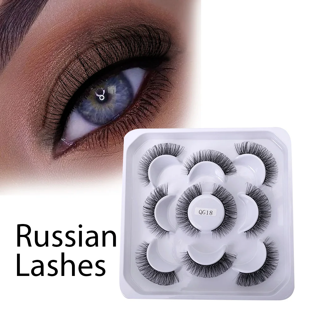 

Yiernuo 5Pairs Lashes DD Curl 10-25mm Russian volumes Lashes Faux Mink Eyelashes Reusable Fluffy False Lashes russian extensions