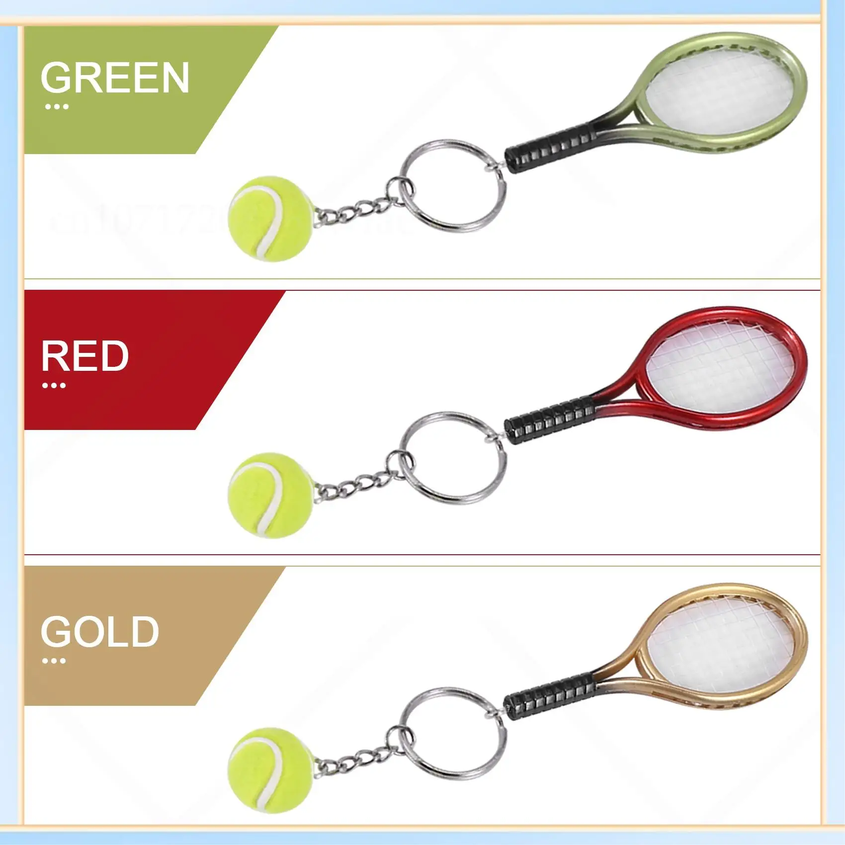 

-A60I 6 шт. мини-теннисная ракетка, мяч, брелок, подвеска, сумка, аксессуары для сумки, спортивная реклама, фанаты, сувениры, брелок для ключей