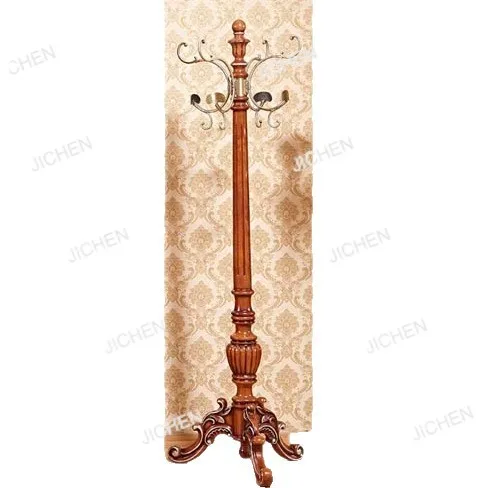 

Solid wood coat rack Floor-to-ceiling household living room Wooden multi-functional hanging rack Foyer indoor vertical hanger