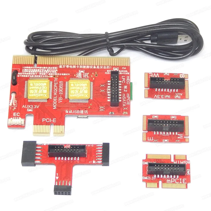 

Type B PCI PCIE LPC MiniPCI-E Analyzer Card KQCPET6-V8 for PC Laptop Android phone Tester