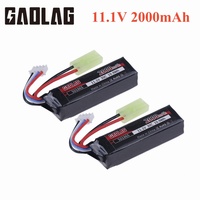 11.1V 2000mAh Rechargeable LiPO Battery for Soft Air Gun Toy Gun Accessories 30C 501865 Batteries