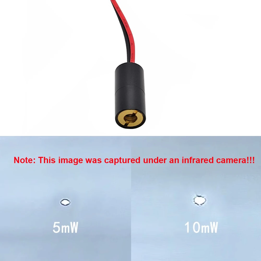 Φ 8X17mm 780nm 5mW 10mW Adjustable Focus Infrared Invisible Light Laser Module Emitter Radium Spotlight