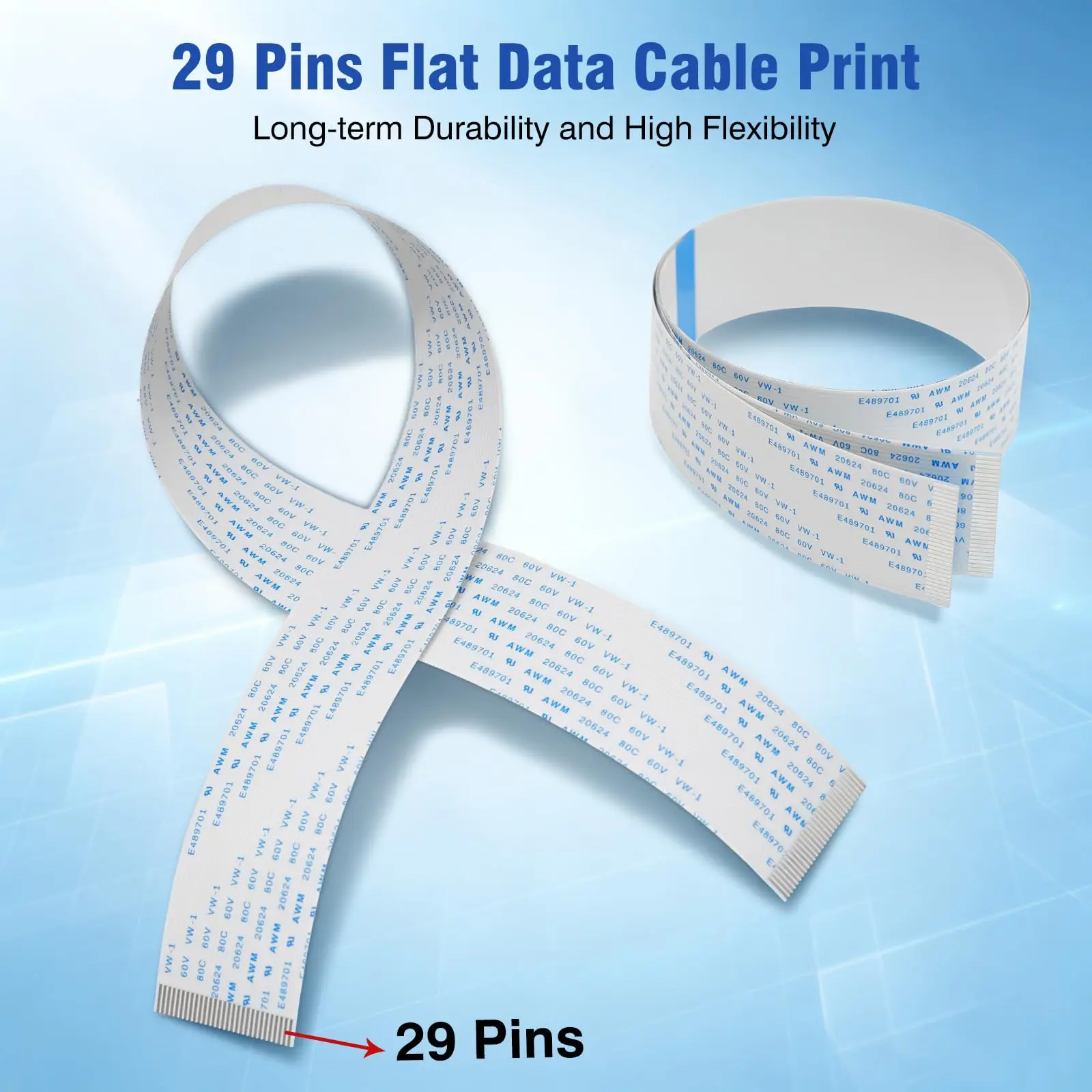 10pcs 29Pin For Mimaki JV300 Roland VS640 Mutoh 1638 Printer DX7 Head Cable XP600 TX800 Printhead Data Cable FFC Flat Cable