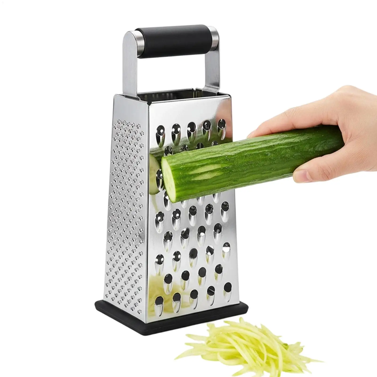 Four-sided Box Grater Stainless Steel 4 Sided Blades Household Box Grater Container Multipurpose Vegetables Cutter Kitchen Tools