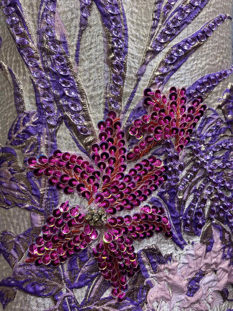 DLDENGHAN 스팽글 다이아몬드 자카드 미니 드레스 여성용 오-넥 민소매 빈티지 조끼 드레스 여름 패션 여성