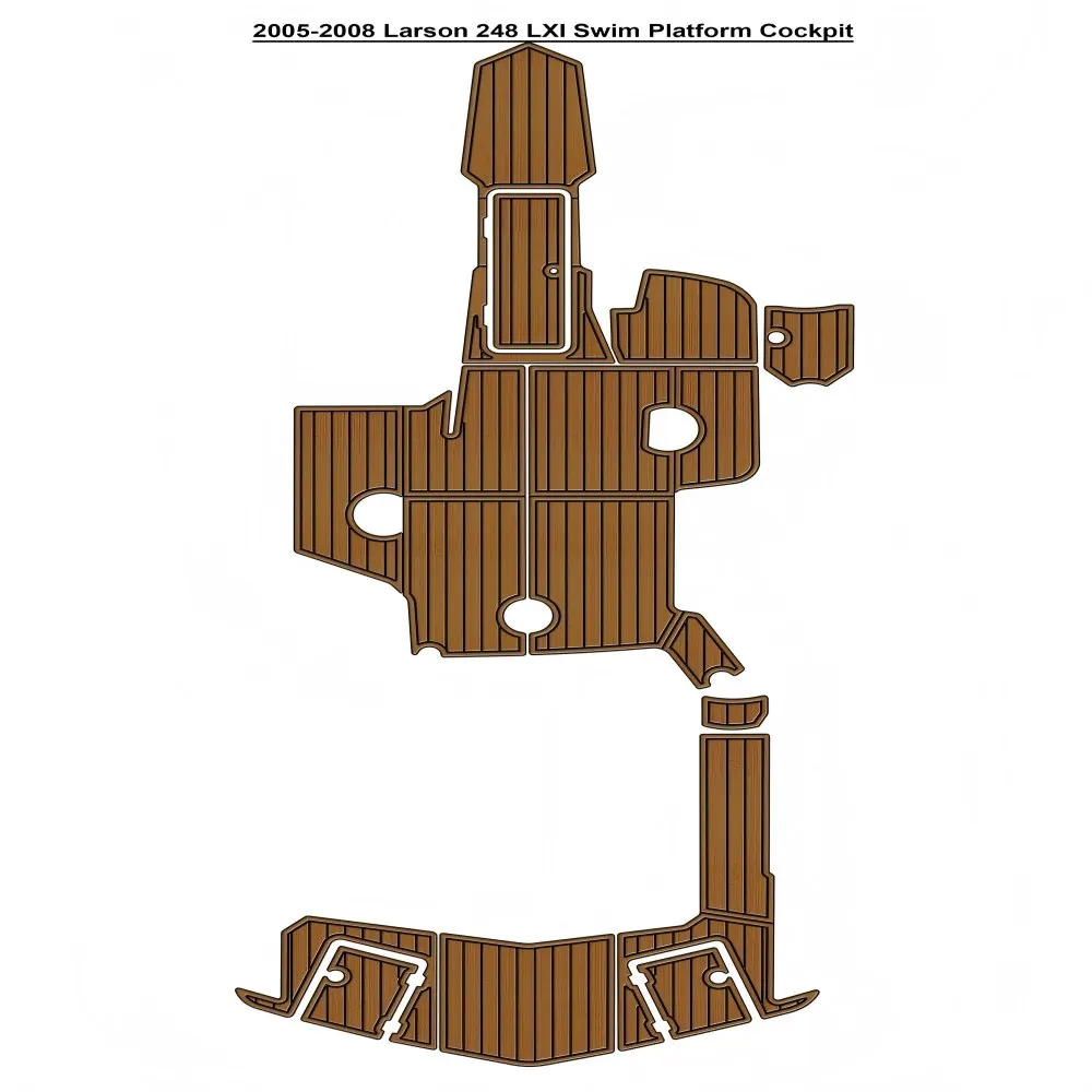 

2005-2008 Larson 248 LXI Платформа для плавания Кокпита Pad Лодка EVA Тиковая палуба Напольный коврик SeaDek MarineMat Стиль Самоклеящийся