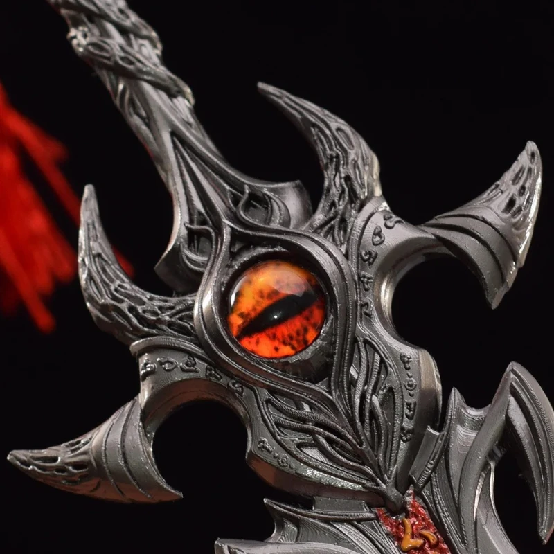 22cm/8.66in Douluo 대륙 Xiu Luo 매직 소드 가죽 커버 버전 애니메이션 주변기기 리얼 스틸 소드 무기 모델 소년 선물