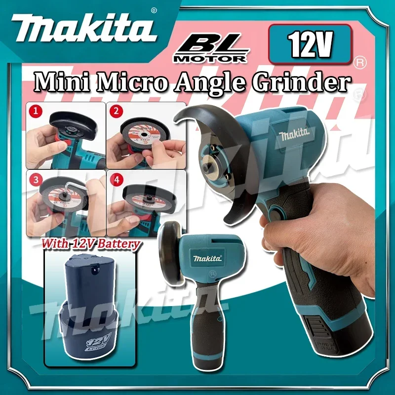 

Аккумуляторная мини-угловая шлифмашина Makita 12В с диском для резки и полировки, беспроводная, для алмазной резки