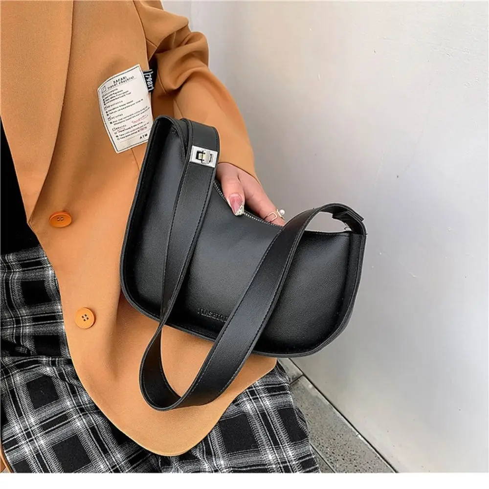 Women Luxury Shoulder Bags New Fashion Casual Pu Leather Handbag Irregular Shape Wide Straps Single Shoulder Bag