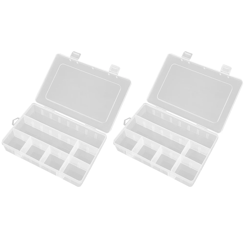 

2 Pcs Pencil Case Stationery Storage Drawing Tools Holder Plastic Office Student