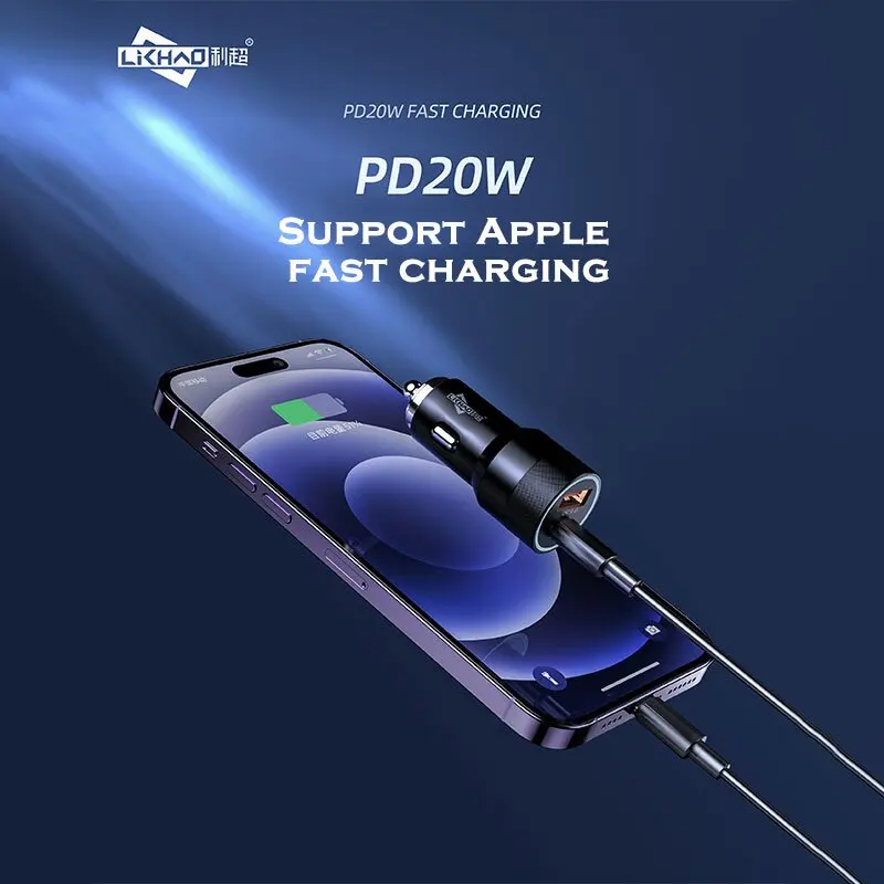 

Автомобильный адаптер USB Type C для быстрой зарядки, быстрая зарядка 3.0, 68 Вт, PD, iPhone 13, 12, Xiaomi, Huawei, Samsung S21