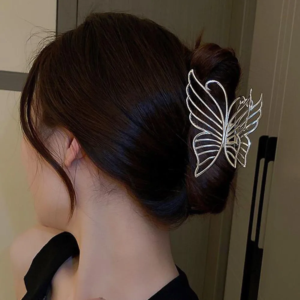 Rhinestone Butterfly Hair Claw Clips Hair Claw For Women Elegant Ponytail Holder Hairpins Hair Crab Fashion Hair Accessories