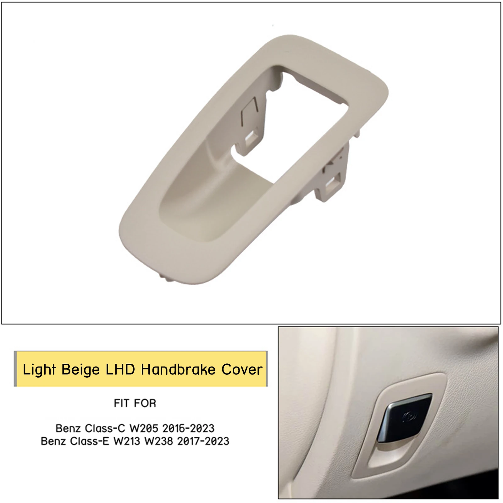 

Цельная внутренняя накладка на панель ручного тормоза автомобиля, крышка ручного тормоза для Mercedes Benz C Class W205 E Class W213 W238 LHD