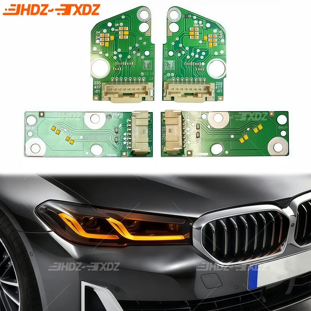 Yellow DRL LED Board Angel Eye For BMW 5' G30 G31 F90 M5 LCI 530i 2021-2023 Daytime Running Light Module Daylight Amber Blue Red