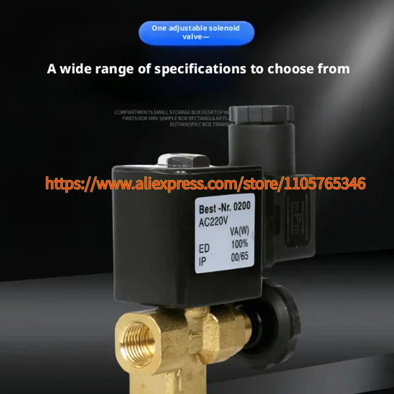TJF-08 Adjustable Steam Solenoid Valve G1/4 0-1.0MPa AC220V DC24V AC110V DC12V AC24V AC380V